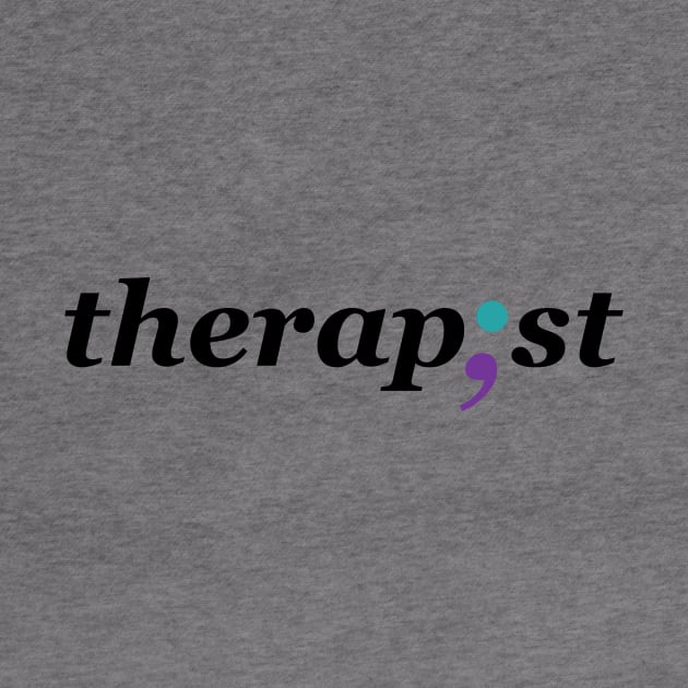 Therapist Semi-colon - Mental Health Awareness Design by Therapy for Christians